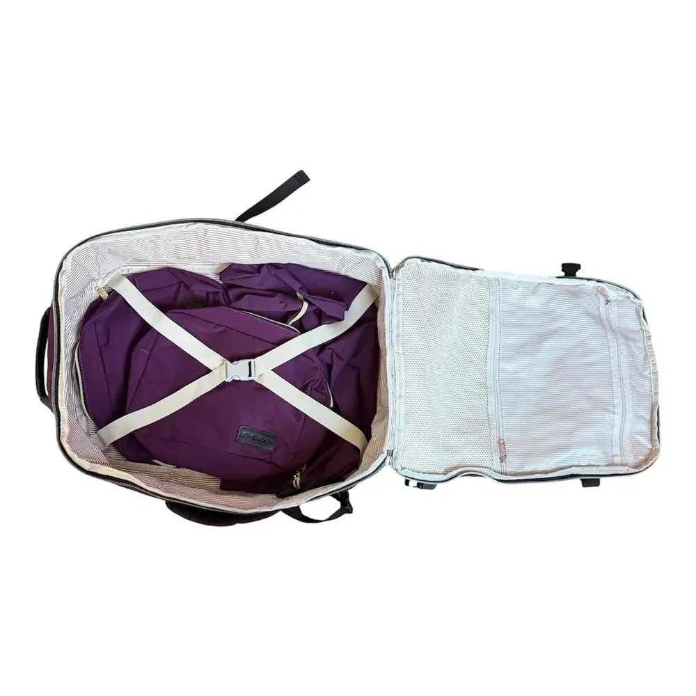 Lovevook 40L Purple Travel Backpack Soft Case Suitcase Women Bag Packing Cubes